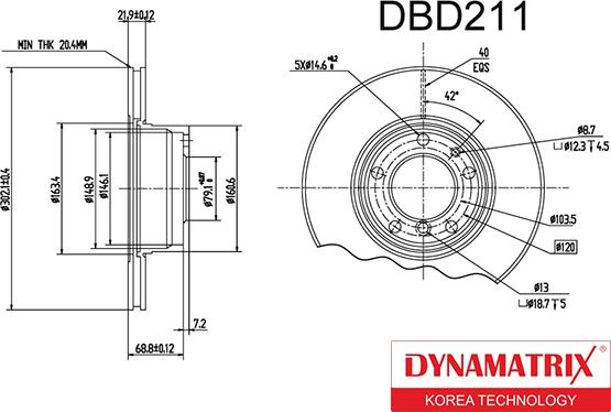 Dynamatrix DBD211 - Bremžu diski ps1.lv