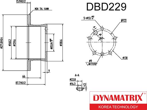 Dynamatrix DBD229 - Bremžu diski ps1.lv