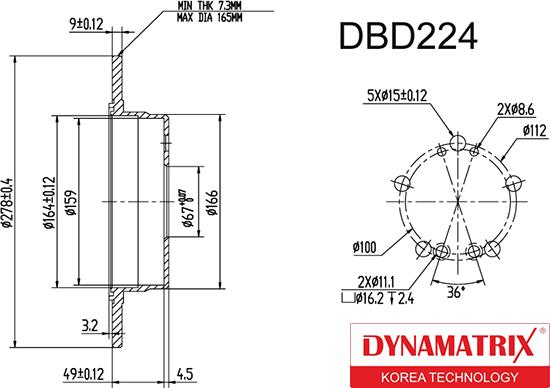 Dynamatrix DBD224 - Bremžu diski ps1.lv