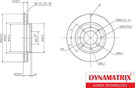 Dynamatrix DBD741 - Bremžu diski ps1.lv