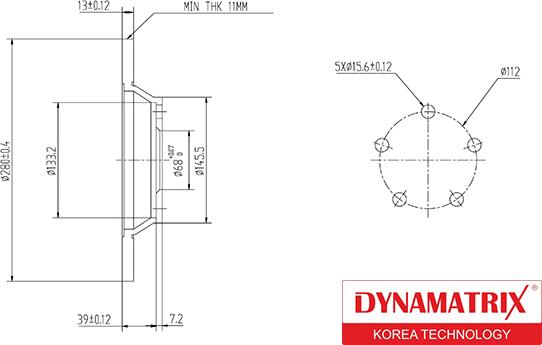 Dynamatrix DBD759 - Bremžu diski ps1.lv