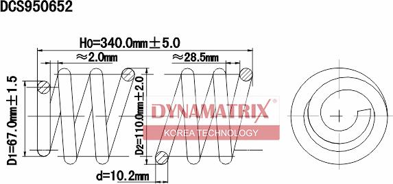 Dynamatrix DCS950652 - Balstiekārtas atspere ps1.lv