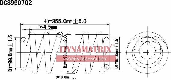 Dynamatrix DCS950702 - Balstiekārtas atspere ps1.lv