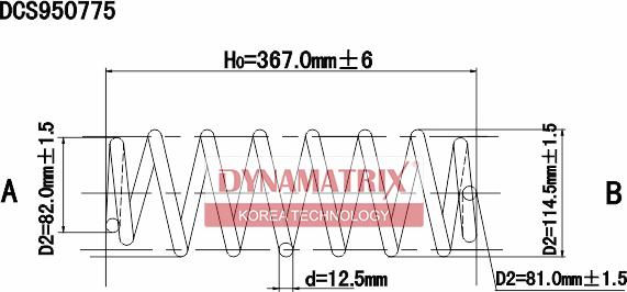 Dynamatrix DCS950775 - Balstiekārtas atspere ps1.lv