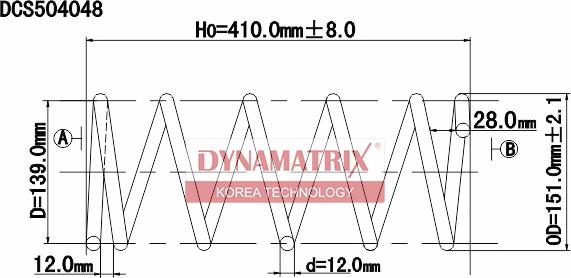 Dynamatrix DCS504048 - Balstiekārtas atspere ps1.lv