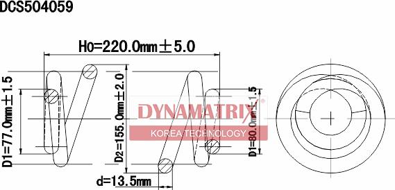 Dynamatrix DCS504059 - Balstiekārtas atspere ps1.lv