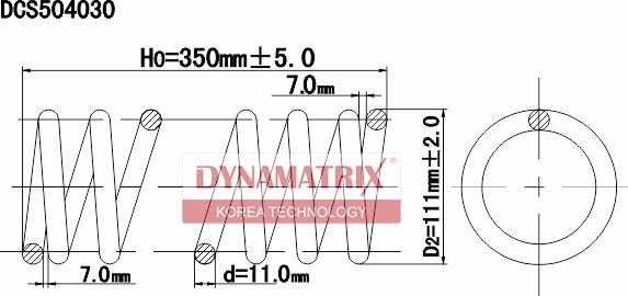 Dynamatrix DCS504030 - Balstiekārtas atspere ps1.lv