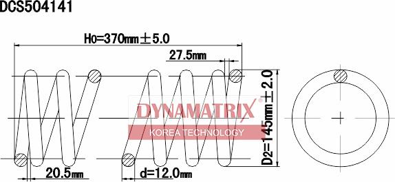 Dynamatrix DCS504141 - Balstiekārtas atspere ps1.lv