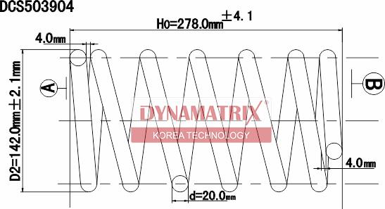 Dynamatrix DCS503904 - Balstiekārtas atspere ps1.lv