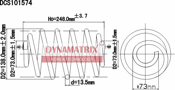 Dynamatrix DCS101574 - Balstiekārtas atspere ps1.lv