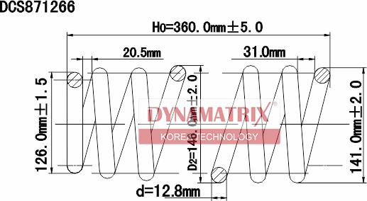 Dynamatrix DCS871266 - Balstiekārtas atspere ps1.lv