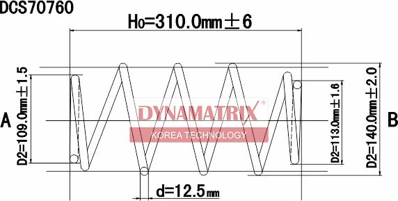 Dynamatrix DCS70760 - Balstiekārtas atspere ps1.lv