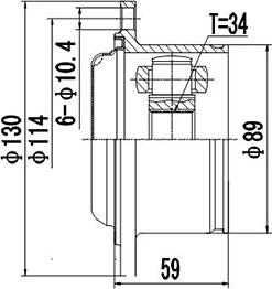 Dynamatrix DCV650019 - Šarnīru komplekts, Piedziņas vārpsta ps1.lv