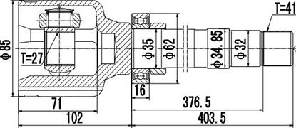 Dynamatrix DCV610038 - Šarnīru komplekts, Piedziņas vārpsta ps1.lv