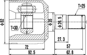 Dynamatrix DCV639005 - Šarnīru komplekts, Piedziņas vārpsta ps1.lv