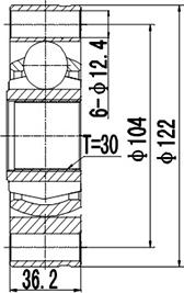 Dynamatrix DCV635001 - Šarnīru komplekts, Piedziņas vārpsta ps1.lv