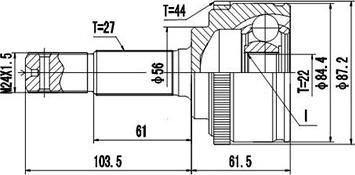 Dynamatrix DCV841030 - Šarnīru komplekts, Piedziņas vārpsta ps1.lv