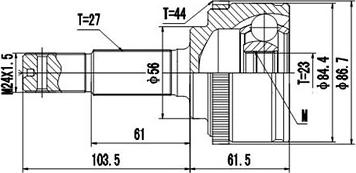 Dynamatrix DCV841142 - Šarnīru komplekts, Piedziņas vārpsta ps1.lv