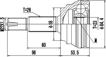 Dynamatrix DCV859036 - Šarnīru komplekts, Piedziņas vārpsta ps1.lv