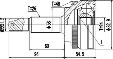 Dynamatrix DCV859153 - Šarnīru komplekts, Piedziņas vārpsta ps1.lv