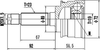 Dynamatrix DCV857007 - Šarnīru komplekts, Piedziņas vārpsta ps1.lv