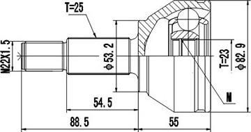 Dynamatrix DCV818013 - Šarnīru komplekts, Piedziņas vārpsta ps1.lv