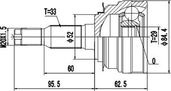 Dynamatrix DCV812001 - Šarnīru komplekts, Piedziņas vārpsta ps1.lv