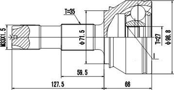 Dynamatrix DCV817055 - Šarnīru komplekts, Piedziņas vārpsta ps1.lv