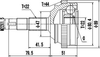 Dynamatrix DCV817022 - Šarnīru komplekts, Piedziņas vārpsta ps1.lv