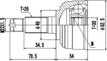 Dynamatrix DCV823011 - Šarnīru komplekts, Piedziņas vārpsta ps1.lv