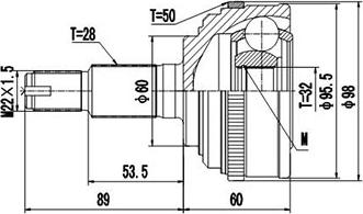 Dynamatrix DCV823085 - Šarnīru komplekts, Piedziņas vārpsta ps1.lv