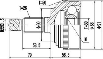 Dynamatrix DCV823033 - Šarnīru komplekts, Piedziņas vārpsta ps1.lv