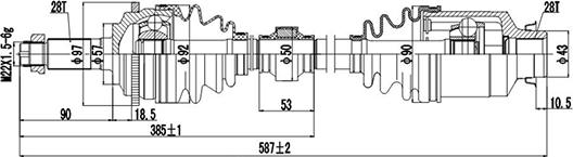 Dynamatrix DDS299064 - Piedziņas vārpsta ps1.lv