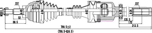 Dynamatrix DDS250440 - Piedziņas vārpsta ps1.lv