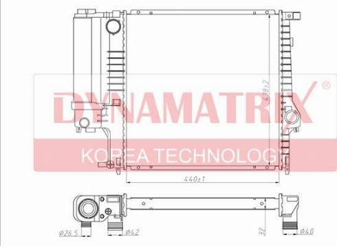 Dynamatrix DR60623A - Radiators, Motora dzesēšanas sistēma ps1.lv