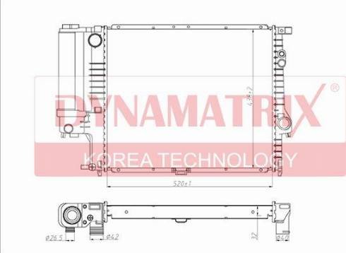 Dynamatrix DR60743A - Radiators, Motora dzesēšanas sistēma ps1.lv