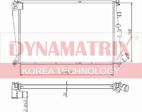 Dynamatrix DR61303 - Radiators, Motora dzesēšanas sistēma ps1.lv