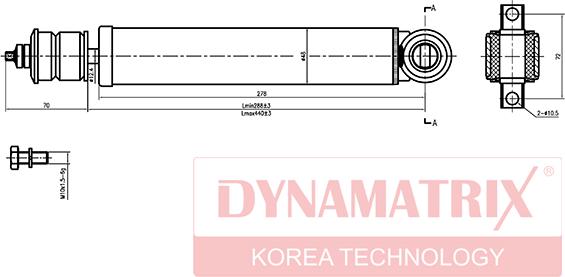 Dynamatrix DSA554004 - Amortizators ps1.lv