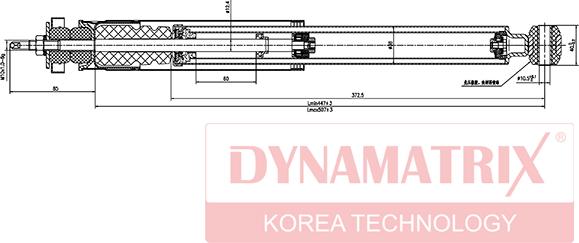 Dynamatrix DSA553198 - Amortizators ps1.lv