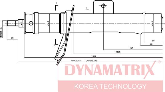 Dynamatrix DSA633839 - Amortizators ps1.lv