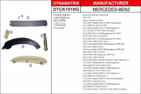 Dynamatrix DTCK101NG - Sadales vārpstas piedziņas ķēdes komplekts ps1.lv