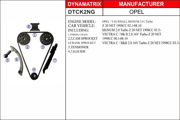 Dynamatrix DTCK2NG - Sadales vārpstas piedziņas ķēdes komplekts ps1.lv