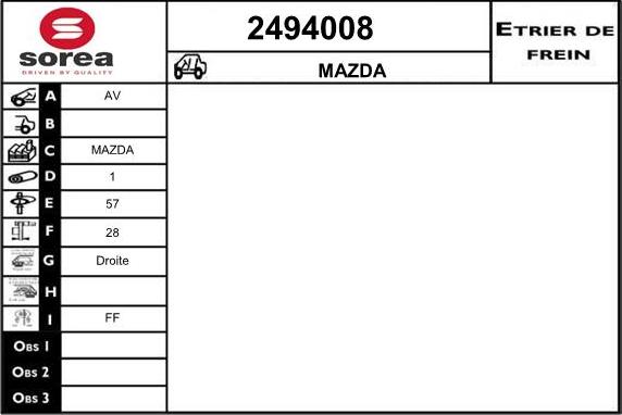 EAI 2494008 - Bremžu suports ps1.lv