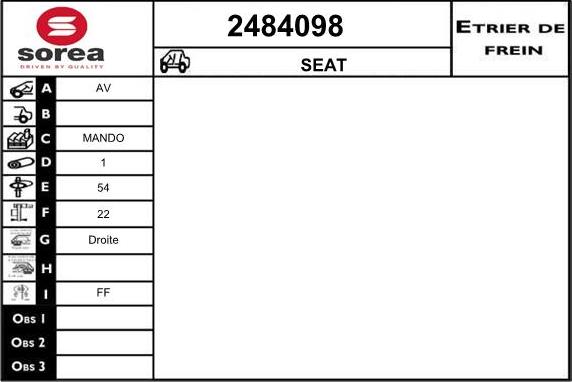 EAI 2484098 - Bremžu suports ps1.lv