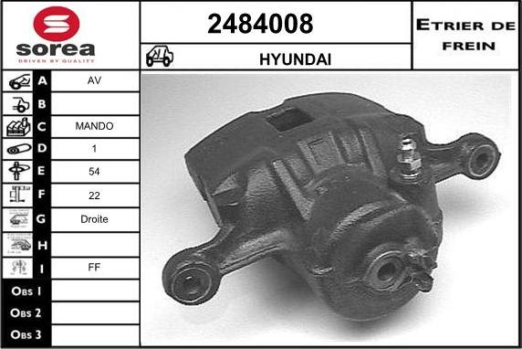 EAI 2484008 - Bremžu suports ps1.lv