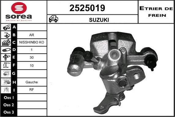 EAI 2525019 - Bremžu suports ps1.lv