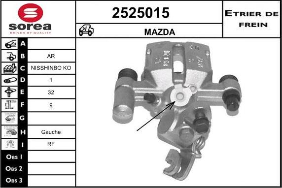 EAI 2525015 - Bremžu suports ps1.lv