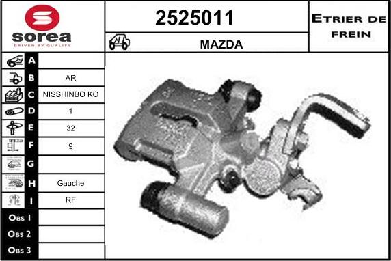 EAI 2525011 - Bremžu suports ps1.lv