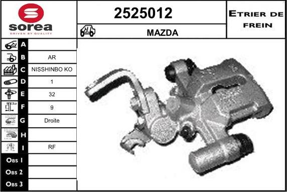 EAI 2525012 - Bremžu suports ps1.lv