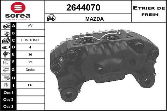 EAI 2644070 - Bremžu suports ps1.lv